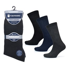 SK632 Mens 3 Pack Diabetic Socks
