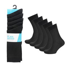 SK675A Mens 5 Pack Socks - Black Pack