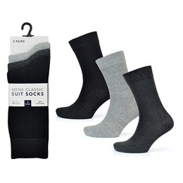 SK697 Men's 3 Pack Classic Suit Socks