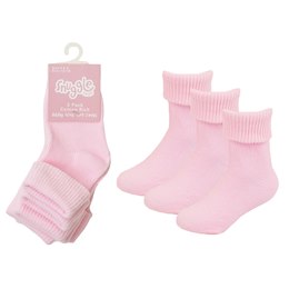 SK760 Babies Pink Plain TOT Socks