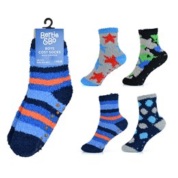 SK818 Boys 1pr Cosy Socks with Gripper