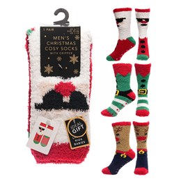 SK881A Mens Christmas Cosy Design Socks - Family