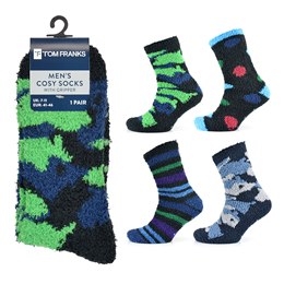 SK883 Mens 1pr Cosy Socks with Gripper