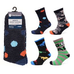 SK883A Mens Single Pair Cosy Socks with Gripper