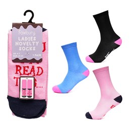 SK959A Ladies Novelty Slogan Socks