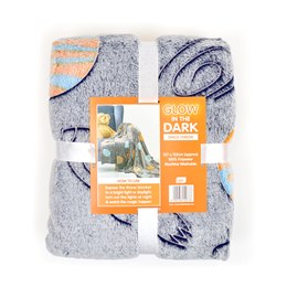 TC277 Space Print Glow in the Dark Blanket