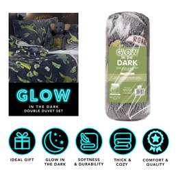 TC288 Double Glow in the Dark Duvet Set (Dino)