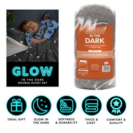 TC289 Double Glow in the Dark Double Duvet Set (Planets)